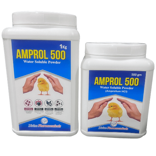 Amprol 500 veterinary product 500 g and 1 kg packs