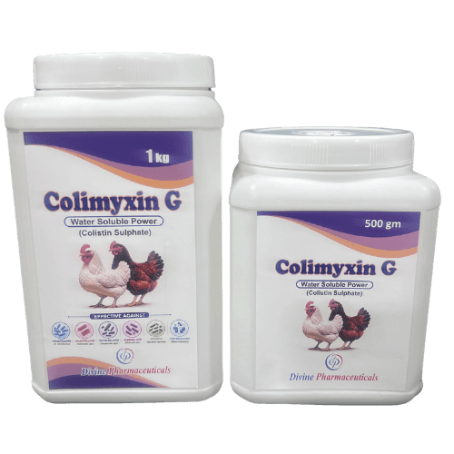 Colimyxin G veterinary product 500 g and 1 kg packs