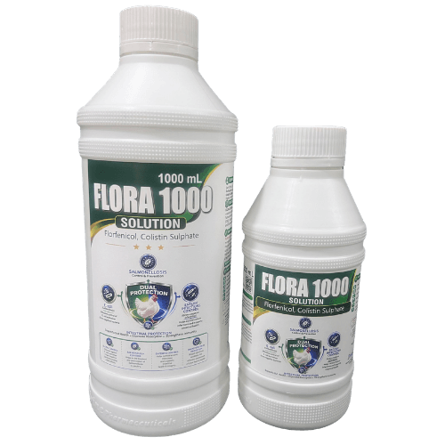 Flora 1000 veterinary product 500 mL and 1000 mL packs