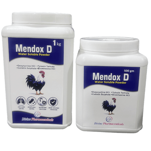 Mendox D veterinary product 500 g and 1 kg packs