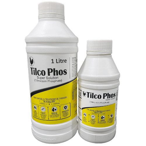 Tilco Phos Super veterinary product 500 mL and 1 L packs