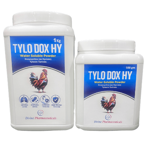 Tylo Dox Hy veterinary product 500 g and 1 kg packs